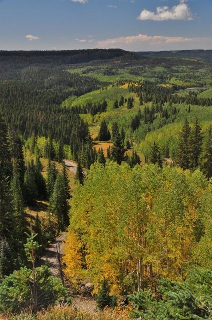 The view from the Skyway Point on the Grand Mesa Scenic Byway